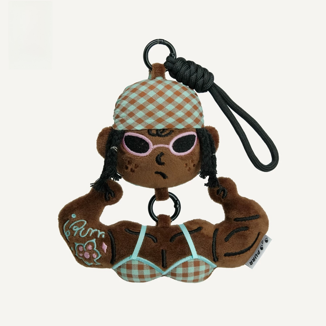 WuliBuddy ink duragbaddie plush bag charm character keychain accessory