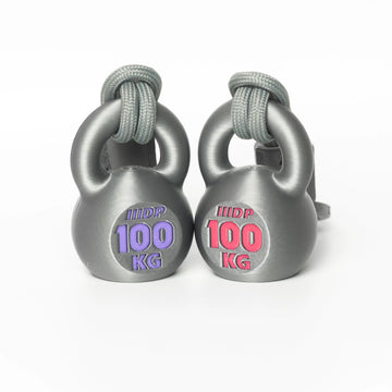 WuliBuddy purple and pink kettlebell bag charm keychain 100kg gym accessories