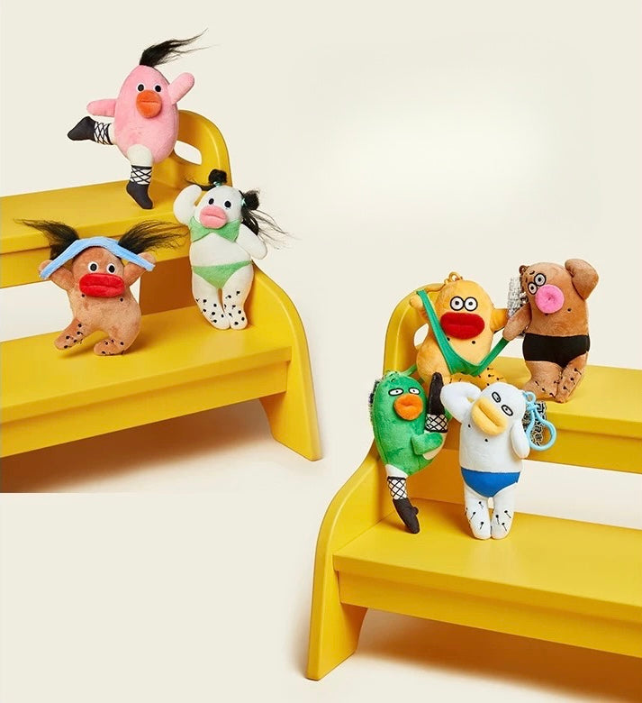 wulibuddy Two battle team characters keychain & plush bag charms accessories have their own confidence