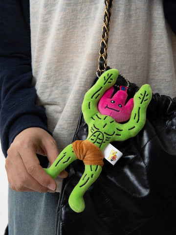 wulibuddy goblin cactus plush bag charm  NYC character accessory gym buddy keychain