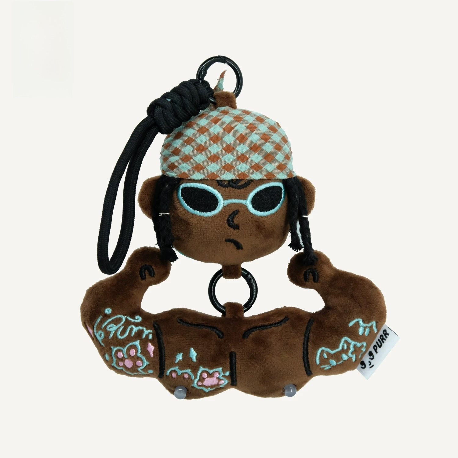 WuliBuddy durag tattoo buddy  plush bag charm character keychain accessory